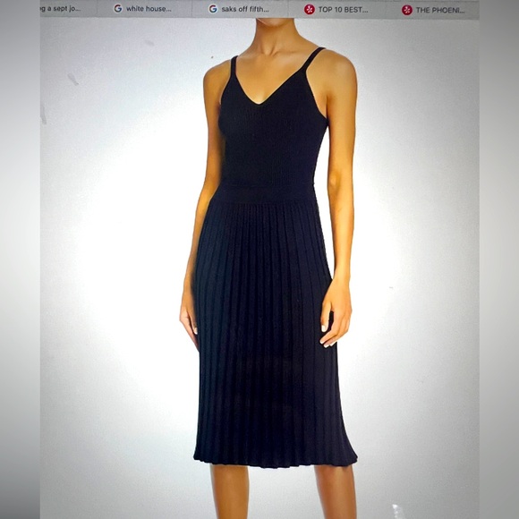 RETAIL $365   NWT MILLY CAMI TOP PLEATED MIDI DRESS SIZE L Mske an offer - Picture 1 of 11